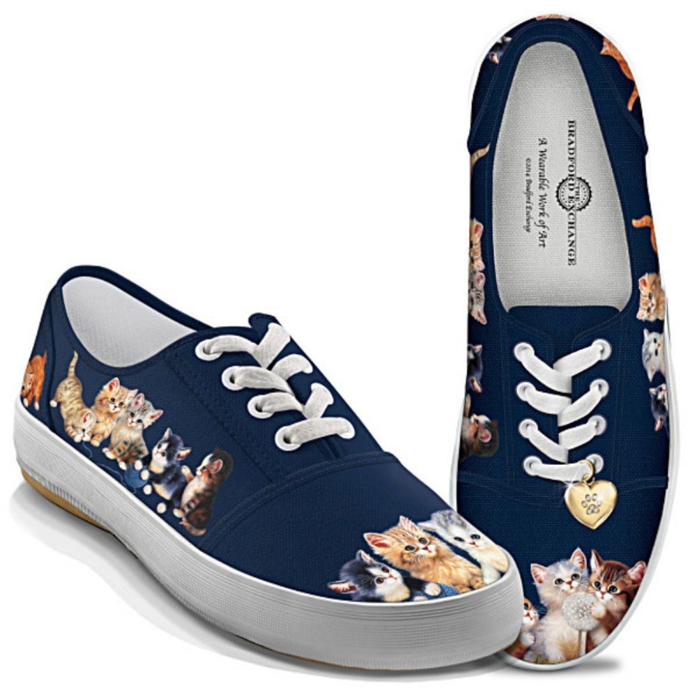 Bradford Exchange Kitty-Kat Cute Women's Shoes